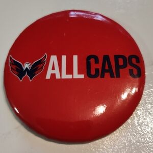 NHL Washington Capitals Logo Pin - All Caps - 3 In.